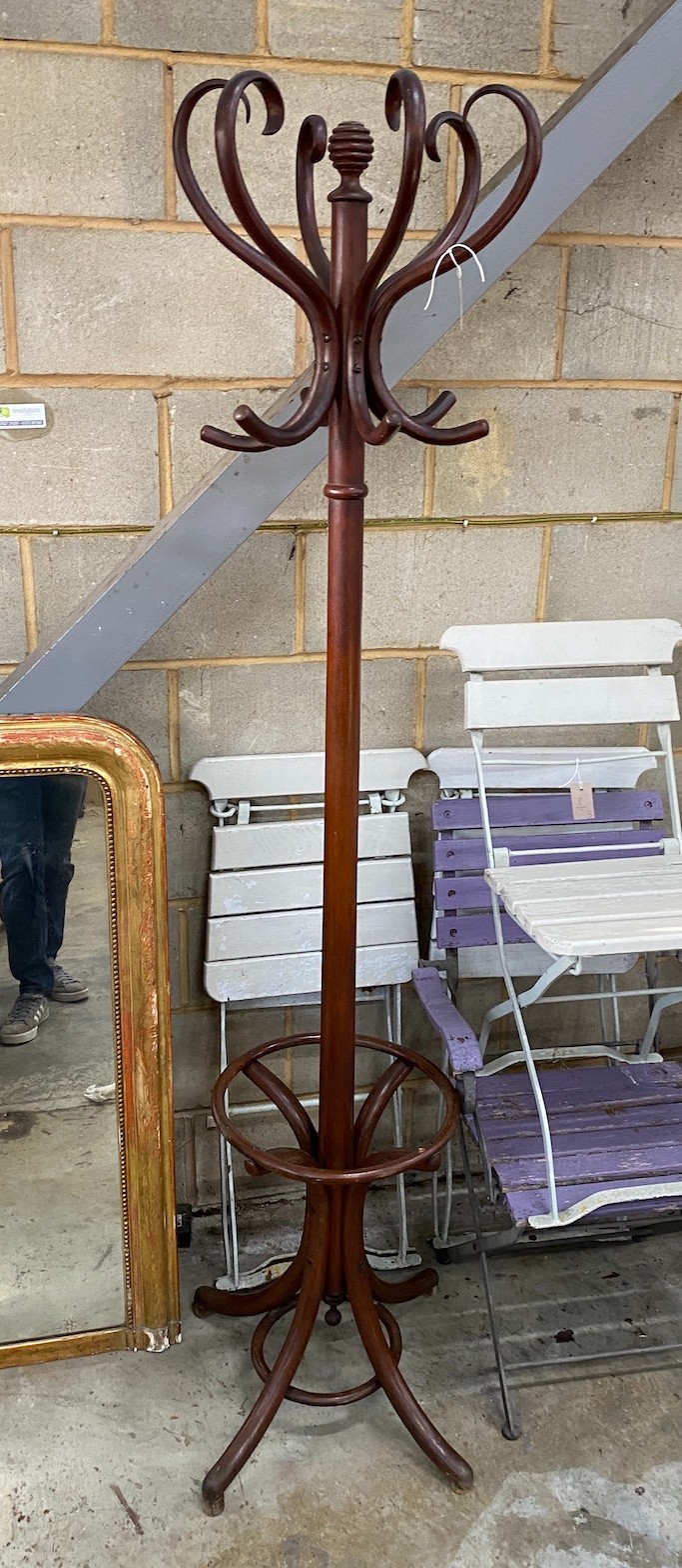 A bentwood coat and stick stand, height 198cm